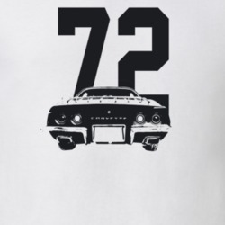 1972 Corvette Rear View With Year Light Color T Shirt