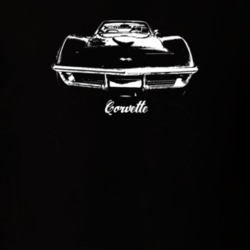1972 Corvette Grill View With Model Dark Color T Shirt