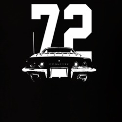 1972 Corvette Rear View With Year Dark Color T Shirt