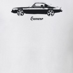1974 Camaro Side View With Model Light Color T Shirt