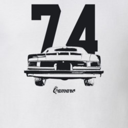 1974 Camaro Rear View With Year And Model Light Color T Shirt
