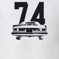1974 Camaro Rear View With Year Light Color T Shirt