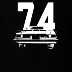 1974 Camaro Rear View With Year Dark Color T Shirt