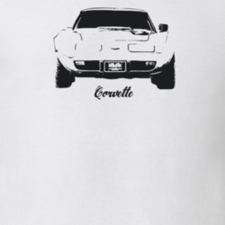 1977 Corvette Grill View With Model Light Color T Shirt