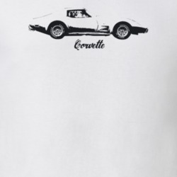 1977 Corvette Side View With Model Light Color T Shirt