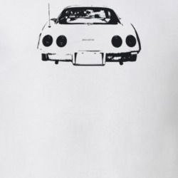 1977 Corvette Rear View Light Color T Shirt