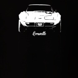 1977 Corvette Grill View With Model Dark Color T Shirt