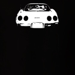 1977 Corvette Rear View Dark Color T Shirt