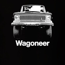 1970 Wagoneer Grill View With Model Dark Color T Shirt