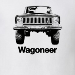 1970 Wagoneer Grill View With Model Light Color T Shirt