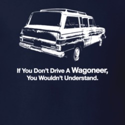 1970 Wagoneer Rear View With Slogan Dark Color T Shirt
