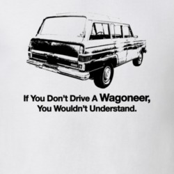 1970 Wagoneer Rear View With Slogan Light Color T Shirt