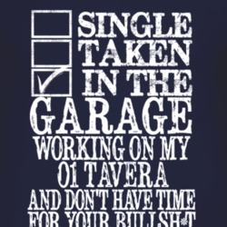Single Taken In The Garage With 2001 Chevy Tavera T Shirt