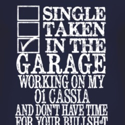 Single Taken In The Garage With 2001 Chevy Cassia T Shirt