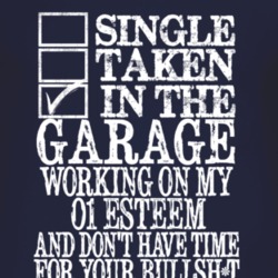 Single Taken In The Garage With 2001 Chevy Esteem T Shirt
