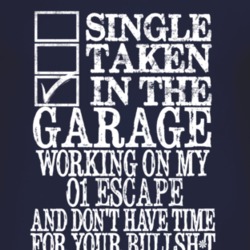 Single Taken In The Garage With 2001 Escape T Shirt