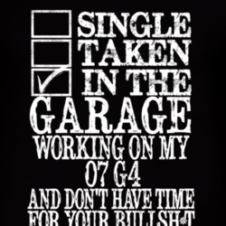 Single Taken In The Garage With 2007 Pontiac G4 T Shirt