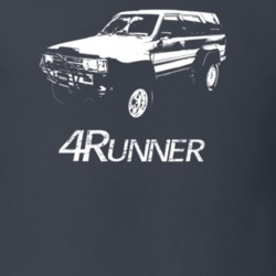 1989 4Runner SR5 Side View With Model Dark Color T Shirt
