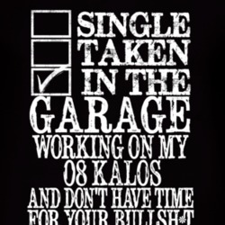 Single Taken In The Garage With 2008 Chevy Kalos T Shirt