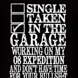 Single Taken In The Garage With 2008 Expedition T Shirt