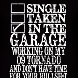 Single Taken In The Garage With 2009 Chevy Tornado T Shirt