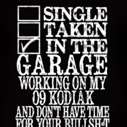 Single Taken In The Garage With 2009 Chevy Kodiak T Shirt