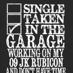 Single Taken In The Garage With 2009 JK Rubicon T Shirt