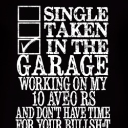 Single Taken In The Garage With 2010 Chevy Aveo RS T Shirt