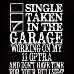 Single Taken In The Garage With 2011 Chevy Optra T Shirt