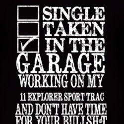 Single Taken In The Garage With 2011 Explorer Sport Trac T Shirt