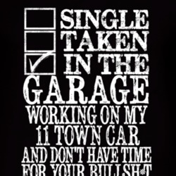 Single Taken In The Garage With 2011 Lincoln Town Car T Shirt