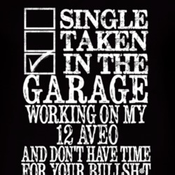 Single Taken In The Garage With 2012 Chevy Aveo T Shirt
