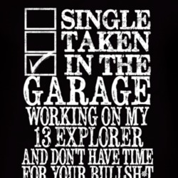 Single Taken In The Garage With 2013 Explorer T Shirt