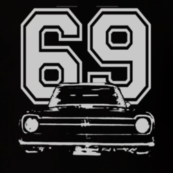 1969 AMC Rambler Grill White Graphic Year T Shirt