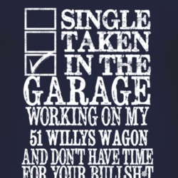 Single Taken In The Garage With 1951 Willys Jeep Wagon T Shirt