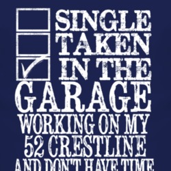 Single Taken In The Garage With 1952 Crestline T Shirt