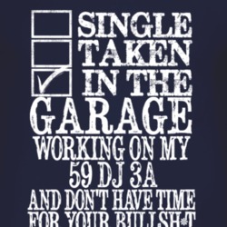 Single Taken In The Garage With 1959 DJ 3A T Shirt