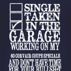 Single Taken In The Garage With 1960 Chevy Corvair Coupe Speciale T Sh