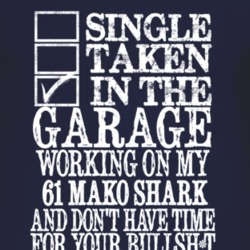 Single Taken In The Garage With 1961 Chevy Mako Shark T Shirt