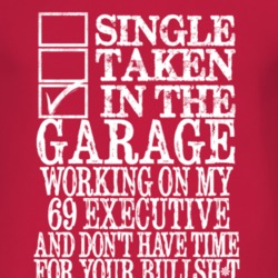 Single Taken In The Garage With 1969 Executive T Shirt
