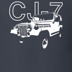 1980 Renegade CJ-7 Side View With Model Outline Dark Color T Shirt