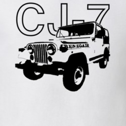 1980 Renegade CJ-7 Side View With Model Outline Light Color T Shirt