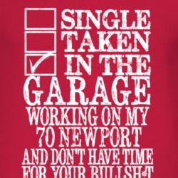 Single Taken In The Garage With 1970 Chrysler Newport T Shirt