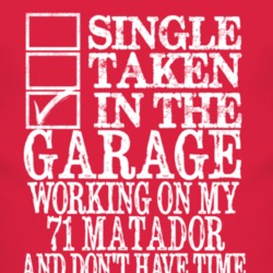 Single Taken In The Garage With 1971 AMC MATADOR T Shirt
