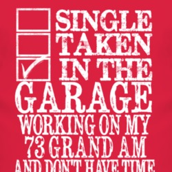Single Taken In The Garage With 1973 Pontiac Grand Am T Shirt