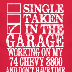 Single Taken In The Garage With 1974 Chevy 3800 T Shirt