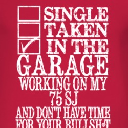 Single Taken In The Garage With 1975 SJ T Shirt