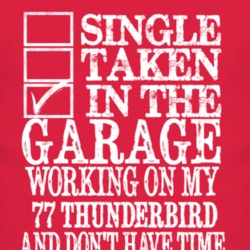 Single Taken In The Garage With 1977 Thunderbird T Shirt