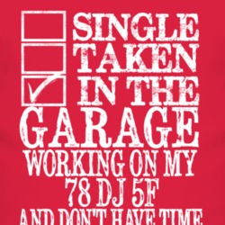 Single Taken In The Garage With 1978 DJ 5F T Shirt