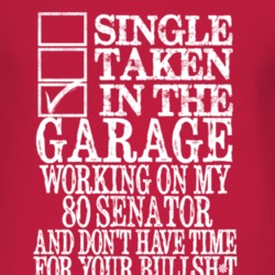 Single Taken In The Garage With 1980 Chevy Senator T Shirt